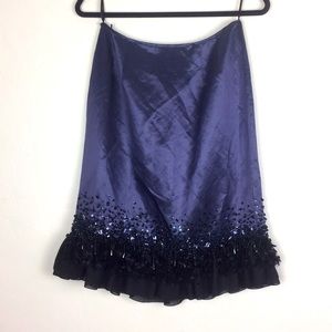 LAFAYETTE 148 SZ 8 Sequin Ruffle Pencil Skirt